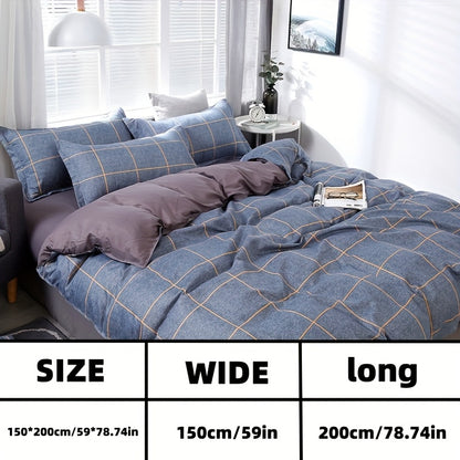 4pcs New Comfortable Breathable Bedding Set: 2 Pillowcases, 1 Duvet Cover, and 1 Fitted Sheet - Under Mount Fuji