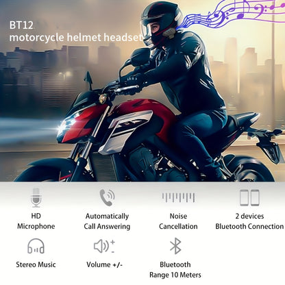Motorcycle Wireless Helmet Headset Hands-free Call Kit Stereo Anti-interference Music Player Speaker