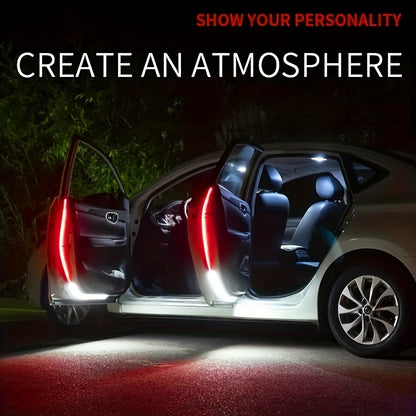 2pcs Door edge light strip, atmospheric light strip, pickup truck welcome decoration light, ambient light, LED flow light