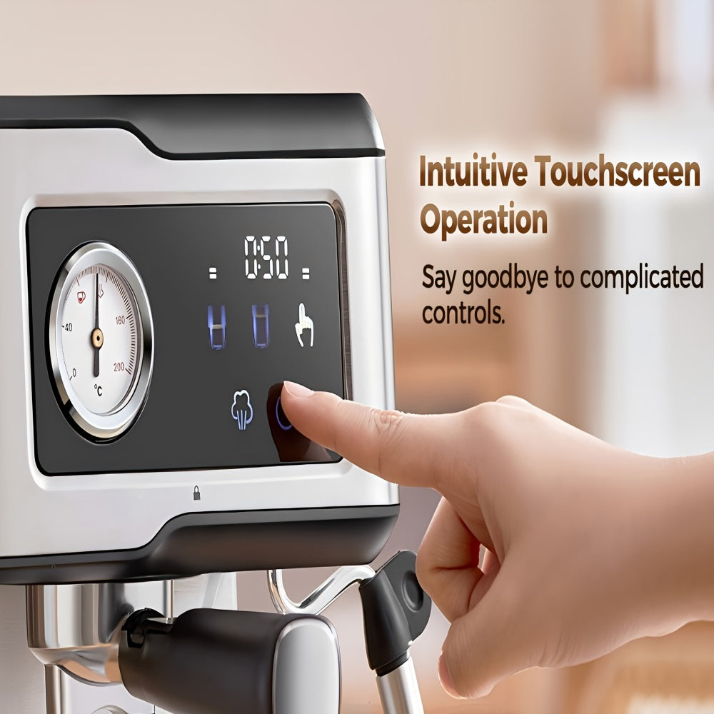 CAFELFFE Espresso Coffee Machine with Milk Frother And Steamer, Espresso Machine with 20 Bar Pump Pressure, Espresso Machine with LCD Touch Screen for The Barista At Home Or Latte Cappuccino Masch