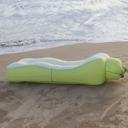 1pc Versatile Inflatable Lounger - Portable Air Sofa for Camping & Outdoor Adventures, Durable Polyester, Water & Land Use, Ideal for Festivals, Travel, and Family Events, Festival Air Mattress | Versatile Inflatable Sofa | E