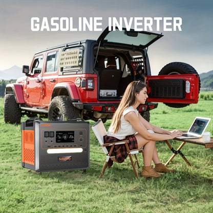 SolarPlay Portable Power Station 2500W (peak 4800W), 2304Wh Solar Generator, Equipped with 400W Solar Panels for 1.5-hour Fast Charging, BMS Emergency Power Supply, Used for Home Backup, Camping, Outdoor Battery Backup, Power