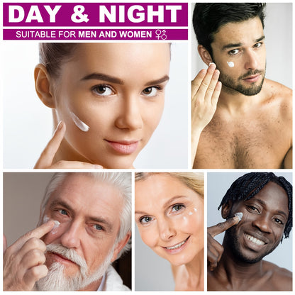 COOLDEW Luxury Retinol Collagen Resveratrol Cream with 10% Peptides, Hyaluronic Acid, Shea Butter & Vitamin A/C/E - Paraben-Free, Fragrance-Free, Non-Greasy Moisturizing for All Light Beige Types (Sensitive, Dry, Oily) - Day