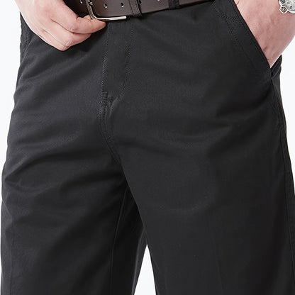 Men'S Cargo Shorts - Olive Green Non-Stretch Work Pants with Multiple Utility Pockets, Straight-Leg Mid-Thigh Length for Everyday & Professional Use - Durable Casual Outdoor Pants for Construction, Hiking, Travel - Non-Stretc