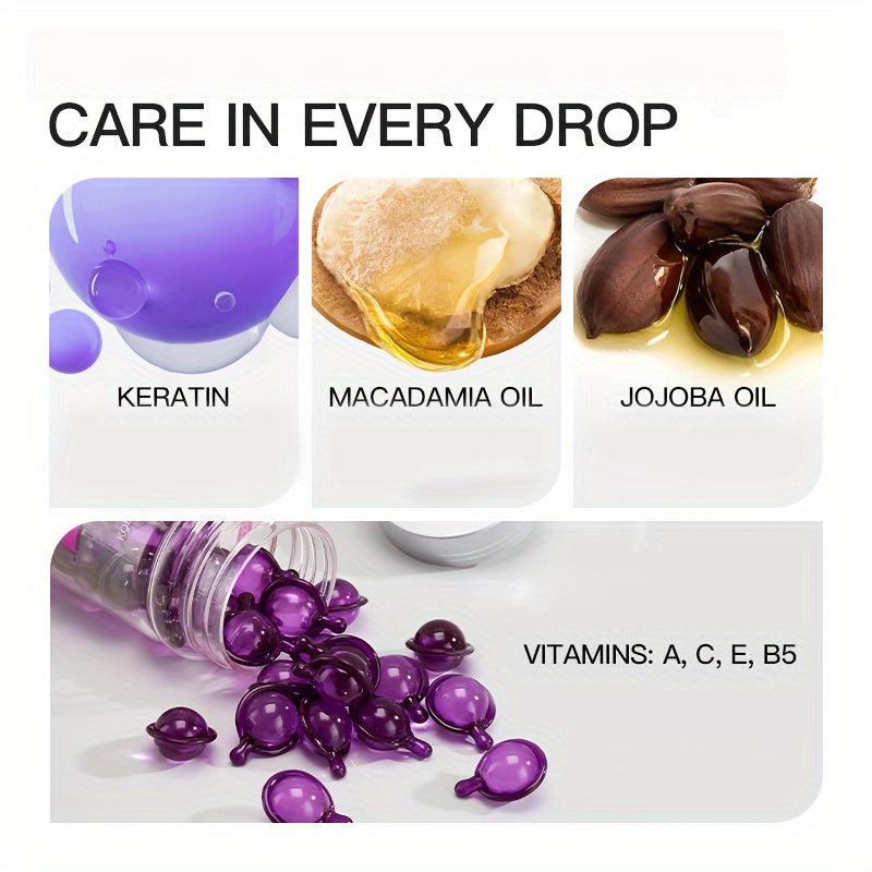 Vitamin Hair Oil, Hair Serum - Vitamin A, C, E, B5 - Women'S And Men'S Hair Care Fragrance Conditioner