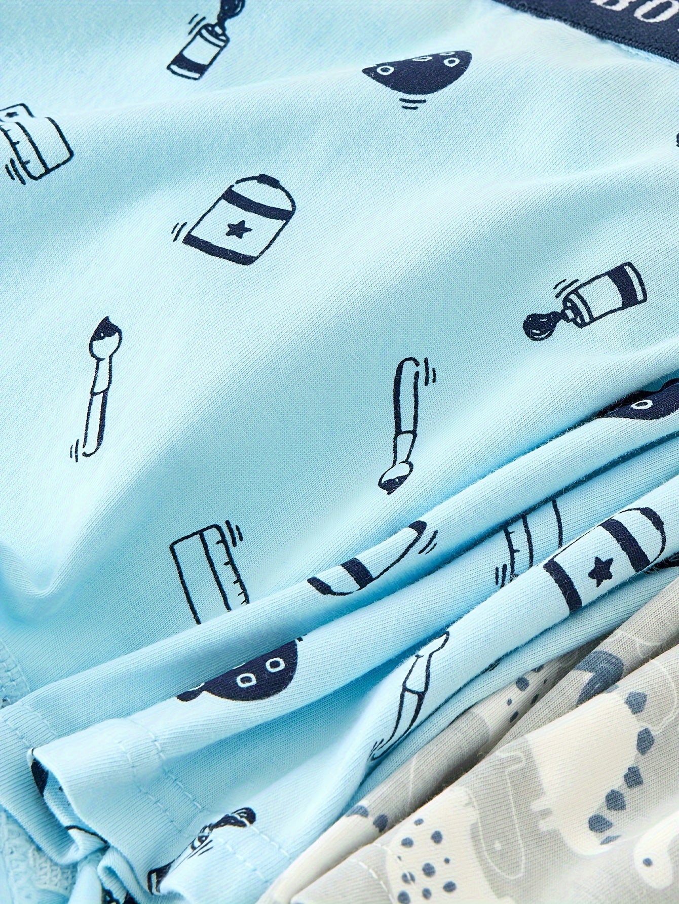 4pcs Boys Cotton Underwear Soft Breathable Cartoon Pattern Comfy Boxers Briefs