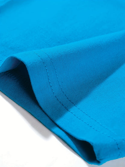 T-shirt infantil de cor sólida, blusa casual de manga curta, t-shirt infantil para o verão.