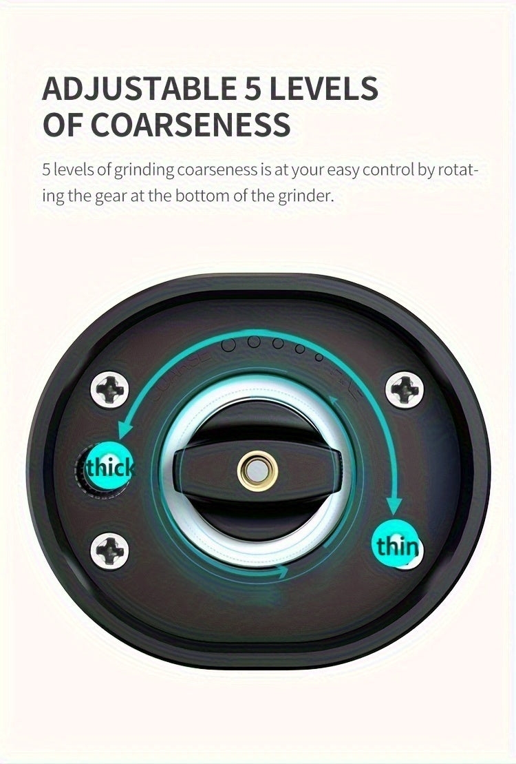 1pc/2pcs Option, Rechargeable Electric Salt And Pepper Grinder, Automatic Salt And Pepper Grinder with LED Light, Adjustable Coarseness, Large Capacity, Suitable for Home Kitchen Barbecue, Restaurant, Outdoor, Wedding Gift