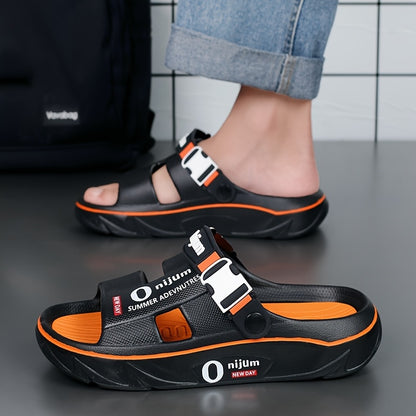 2025 Men's Slippers for Summer Outdoor Wear, Anti-slip and Deodorant Sports Casual Driving Dual-purpose Couple Sandals Fashionable Beach Flip-flops
