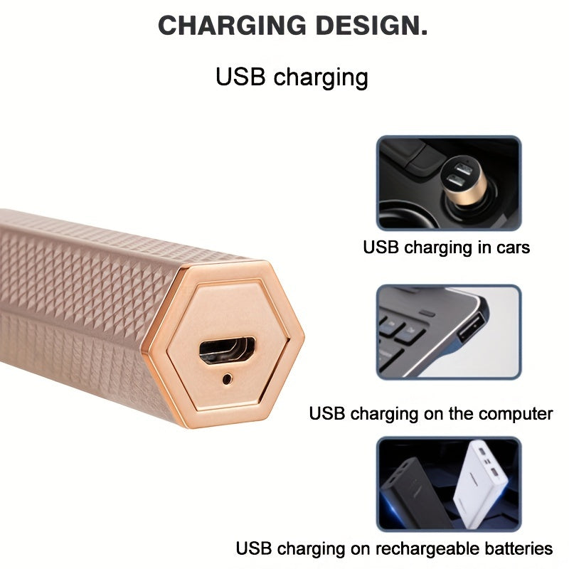 Rechargeable Women's Hair Trimmer with 4 Heads for Face, Eyebrows, Nose, and Body - Effortlessly Remove Unwanted Hair with Precision and Comfort