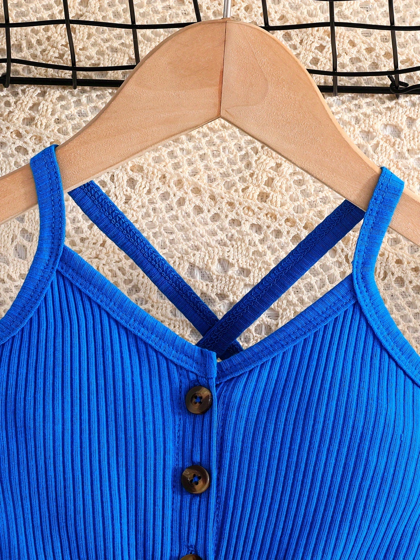 Girls' Summer Casual Floral Print Off-Shoulder Jumpsuit with Adjustable Waist Belt - Lightweight Breathable Shorts for Outdoor Play & Daily Wear, Blue & White Flower Design, Perfect for Weekend Outings, Cute Outfits for Girls