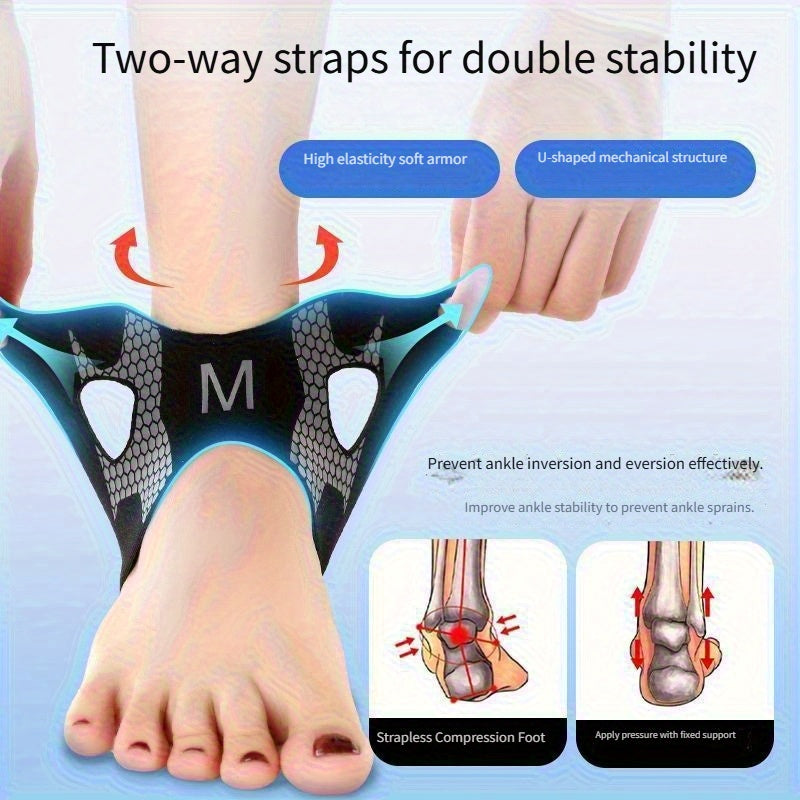 Ankle Brace Support - Heavy-Duty Compression Fit, High-Elasticity Soft for Men & Women, Ideal for Basketball,, Running, Gym Training - Ideal for Prevention
