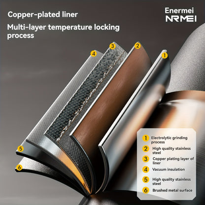 1 stainless steel water bottle with carrying strap, 316 stainless steel, suitable for outdoor and camping