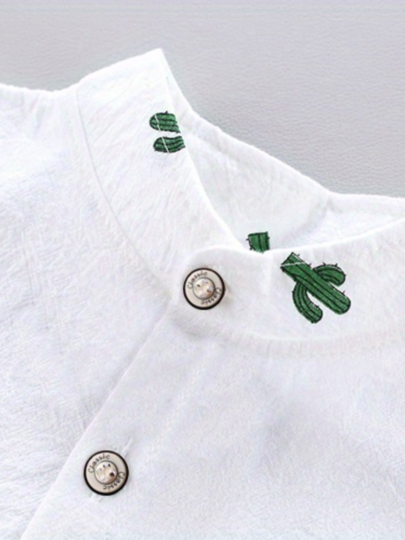 2pcs Baby Boys Dinosaur Print Button Short Sleeve Shirt Top &amp; Elastic Waist Shorts Set Toddler Summer Clothes For Daily &amp; Outdoor Wear