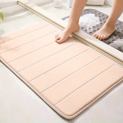 1pc Soft and Comfortable Bathroom Memory Foam Mat with Quick Absorption and Anti-Slip Properties, Bathroom Decor, Bathroom decorations, bath rug, kitchen Area Rugs, Laundry, bedrooom, shower, indoor mat