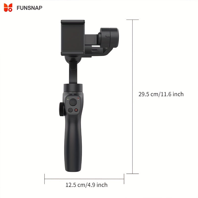 3-Axis Gimbal Stabilizer for iPhone 13 12 11 Pro Max XS X XR Samsung s21 s20 Android Smartphone, Handheld Gimble with Focus Wheel, Phone Stabilizer for Video Recording Vlog - FUNSNAP Capture 2s Combo