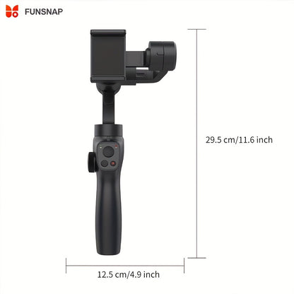 3-Axis Gimbal Stabilizer for iPhone 13 12 11 Pro Max XS X XR Samsung s21 s20 Android Smartphone, Handheld Gimble with Focus Wheel, Phone Stabilizer for Video Recording Vlog - FUNSNAP Capture 2s Combo