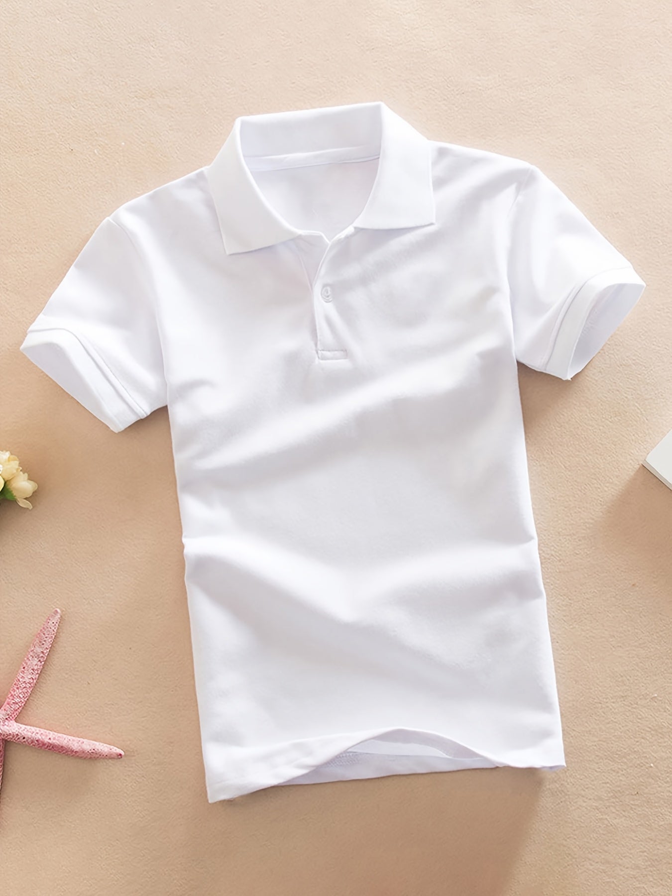 Boys' Casual Lapel Shirt Youngsters's Top Short Sleeve T-Shirt Youngsters's Clothing Comfortable Breathable