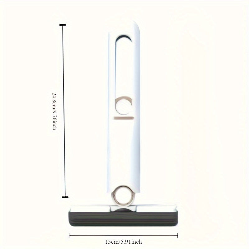 4pcs/1 Set Mini Mop with Self-Squeezing Mechanism - Portable, White Synthetic Fiber Cleaning Tool, Suitable for Home, Living Room, Bedroom, Furniture and Window Cleaning, Window Cleaning Tool | Modern Mini Mop | Compact Desig