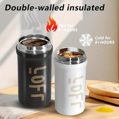 20oz/600ml Double Wall Vacuum Insulated Stainless Steel Travel Mug - Thermal Cup with Leakproof Flip-Top Lid, Keeps Drinks Hot/Cold for Hours, Large Capacity Thermos for Coffee, Tea, Water - Perfect Gift for Coffee &amp; Tea Love