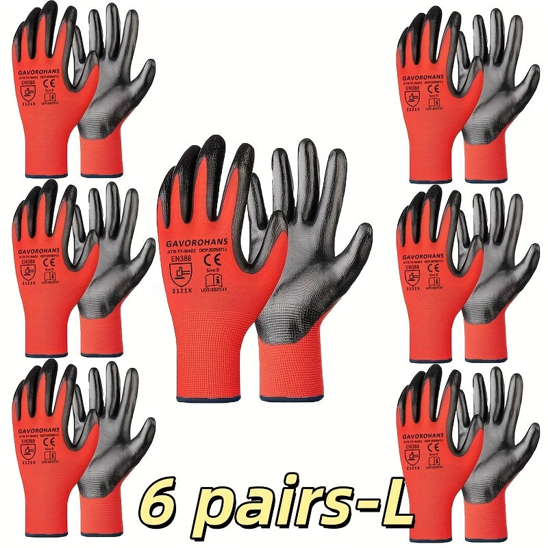 6/12 Pairs of Gardening Gloves, Work Gloves, Men's Work Gloves, Gardening Garbage Cleaning Gloves, Women's Gardening Gloves, Gardening Tools, Gardening Work Gloves