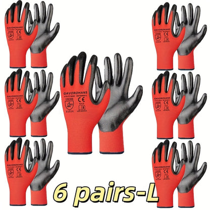 6/12 Pairs of Gardening Gloves, Work Gloves, Men's Work Gloves, Gardening Garbage Cleaning Gloves, Women's Gardening Gloves, Gardening Tools, Gardening Work Gloves