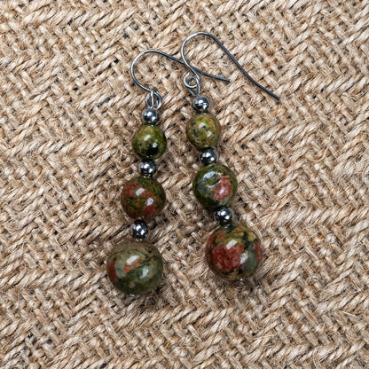 1Pair Handmade Natural Stone Earrings,Tiger Eye Bead Earrings,Aventurine Earrings,Carnelian Earrings for Women in Bohemian Style, Valentine's Day Gift