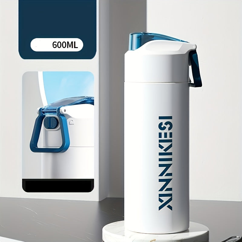 1000ml/600ml Stainless Steel Insulated Water Bottle, Wide Mouth for Hot & Cold Retention - Sports Gym Cycling Outdoor Hiking Travel Car Cup with Leakproof Vacuum Double-Layer Design (BPA Free)