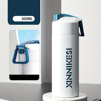 1000ml/600ml Stainless Steel Insulated Water Bottle, Wide Mouth for Hot & Cold Retention - Sports Gym Cycling Outdoor Hiking Travel Car Cup with Leakproof Vacuum Double-Layer Design (BPA Free)