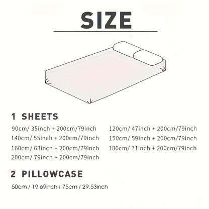 Conjunto de 3 peças de lençol de baixo e fronha em veludo macio e confortável, com enchimento grosso tipo sanduíche, excelente efeito de aquecimento, altura do lençol de baixo de 30 cm, estilo acolchoado, ideal para quarto de hóspedes e quarto de família.