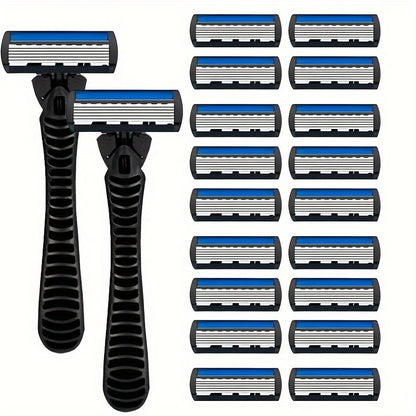 Men's Manual Razor, 6-layer Blades Razor, Non Slip Handle, Classic Men's Shaving Tools For Daily Use