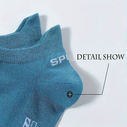 10 Pairs of Unisex No-Show Socks, Combed Cotton Breathable Mesh Casual Athletic Crew, Socks for Work, High Quality Socks for Men, Plus Size Mens Socks, Grippe Socks, Working Socks for Men, Casual Attire, Work Socks, Minimalis