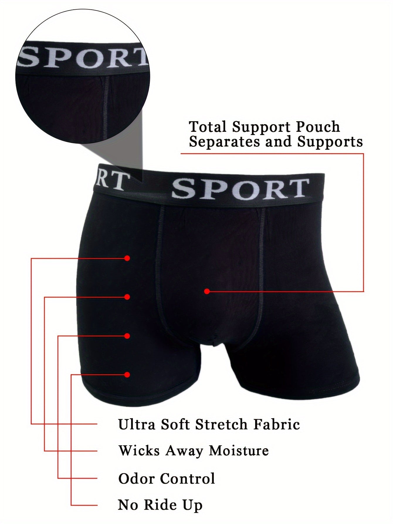 12pcs Men's Cotton Solid Color Underwear Boxers, Casual Boxer Briefs Shorts, Breathable Comfy Stretchy Underwear Boxer Briefs