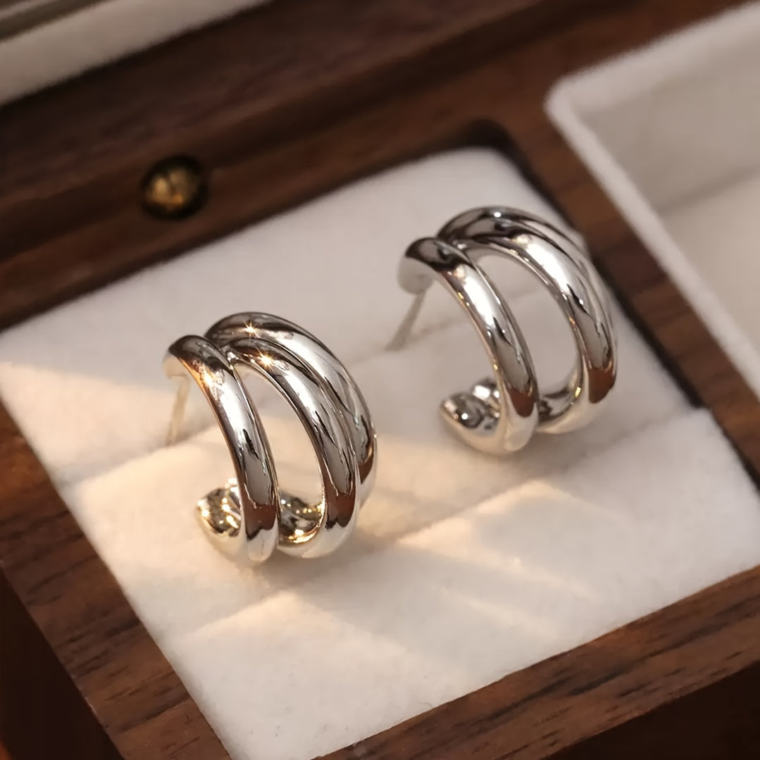 Brincos Dourados Antialérgicos em Aço Inoxidável – Hishop