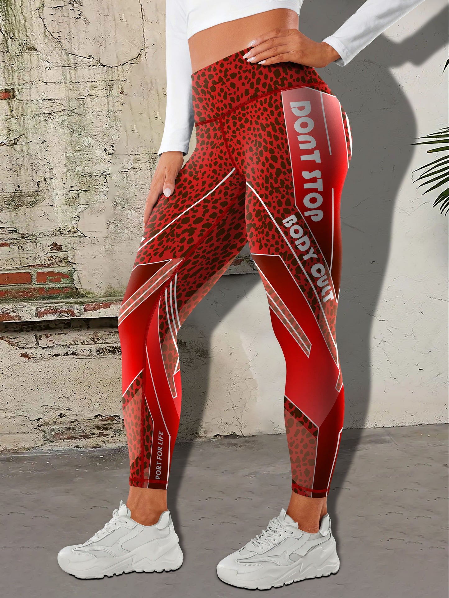 Women's Fashion Color Block Splash Print Yoga Pants, Striped Print Breathable Stretchy Butt Lifting Yoga Workout Running Sports Leggings, Women's Activewear