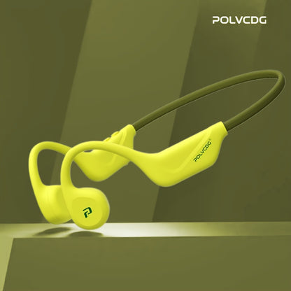 POLVCDG Audio Wireless Bone Conduction Headset - IPX5, Long Battery Life, Open Design, Signal Stability, Noise Isolation, Push Button Control, Tangle-Free Cable, Type-C Charging, Compatible with Cellphones, Sports Headphones