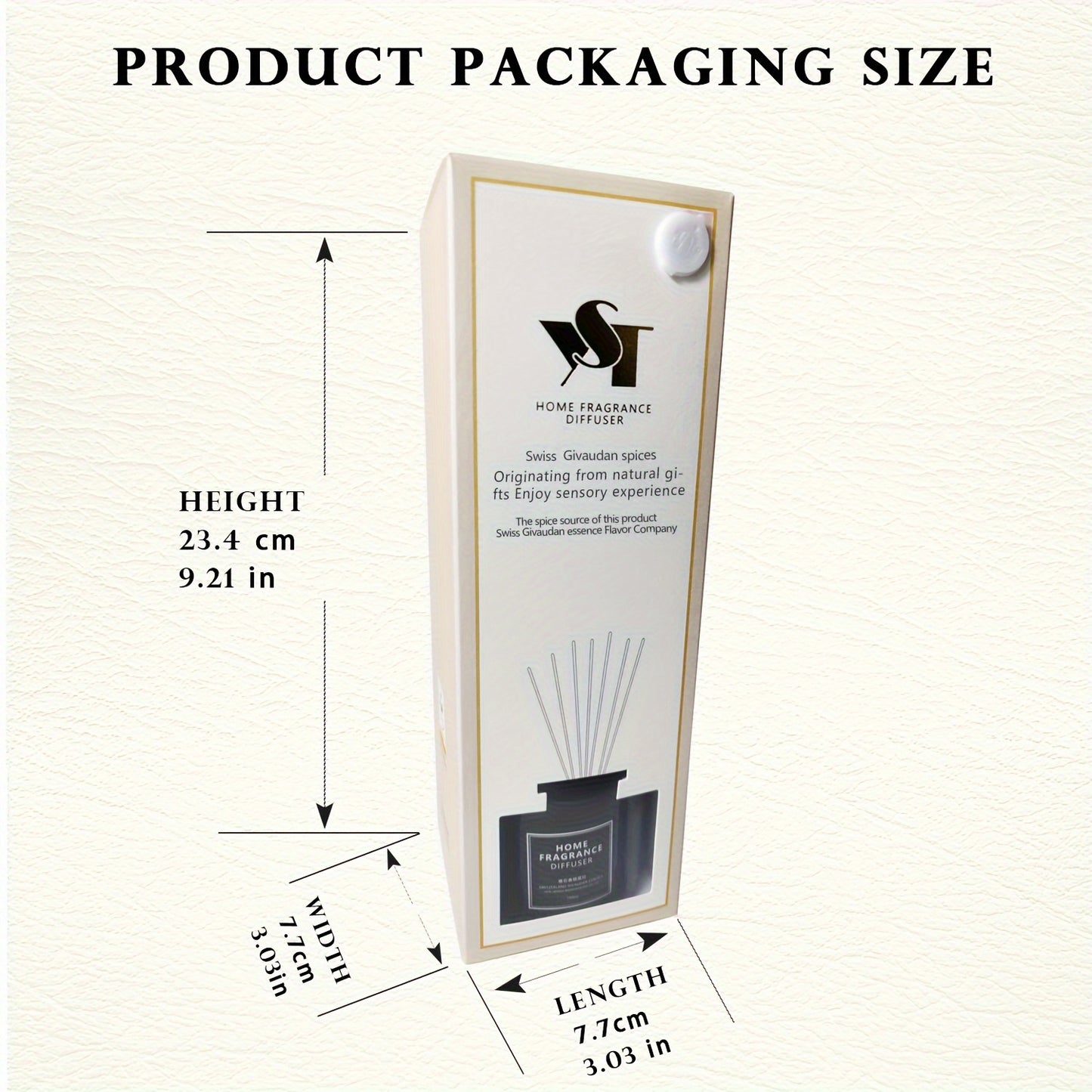 Luxury Hotel Series Reed Diffuser Set - 100ml Large Capacity, Long-Lasting Scent (5-7 Weeks) for Living Room and Bedroom - Spice Fragrance, Swiss Raffinerie Ingredients, Glass and Rattan, Cylinder Shape, Under 1L - Ideal for