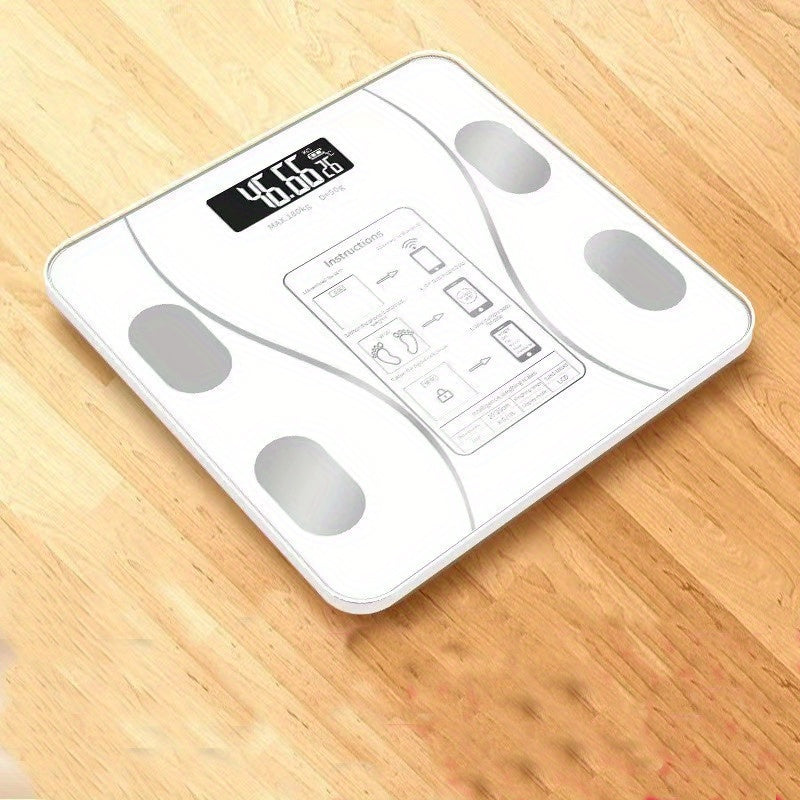 1pc Scales Smart Digital LED Scale, Fat Measurement Scale, Smartphone App Connection (Battery Models, Batteries Not Included), Bathroom Tools