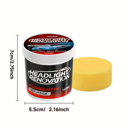 Premium Car Headlight Restoration Kit – Fixes Yellowing, Haze, Oxidation & Scratches for Safer Driving