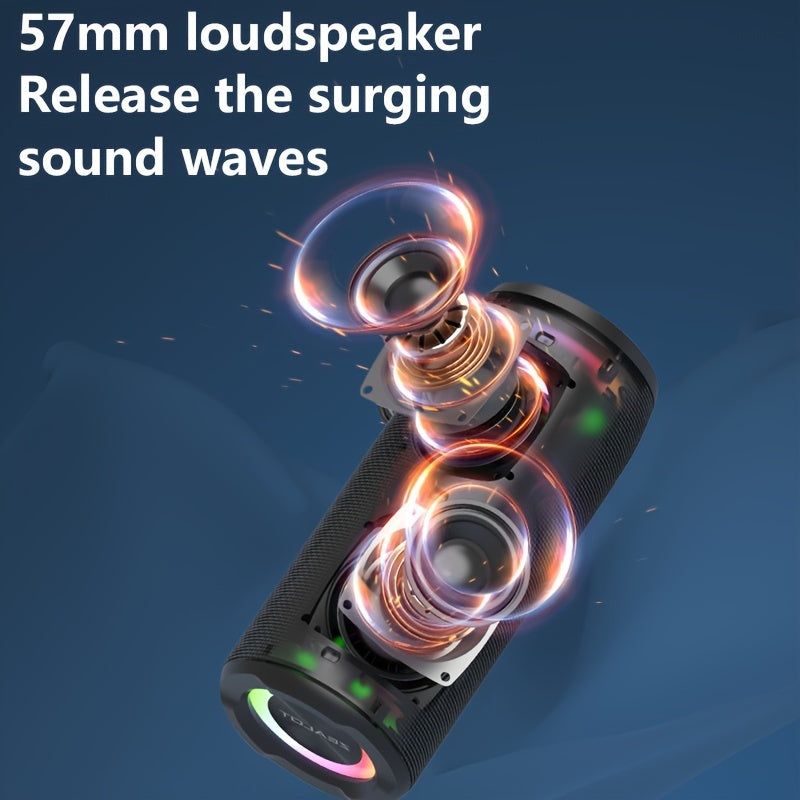 ZEALOT S51 Pro Wireless Speakers, Outdoor Portable Subwoofer Speaker, Wireless Speaker, Dual Pairing, Booming Bass, Charging Cable And Aux Cable, Connect with Mobile Phone/Tablet/TV, for Home, Car, Outdoor, Camping