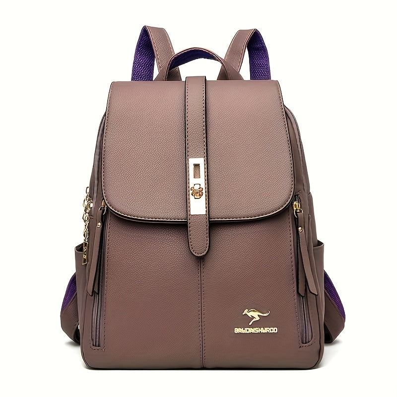 Logo Randomly Distributed New Style Versatile Women's Casual Large Capacity Simple Travel Short Distance Business Backpack Multifunctional Daily Commuting Shoulder Bag