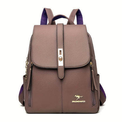 Logo Randomly Distributed New Style Versatile Women's Casual Large Capacity Simple Travel Short Distance Business Backpack Multifunctional Daily Commuting Shoulder Bag