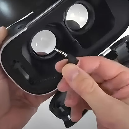 Portable VR Movie Game Glasses - HD Cinema Headset with Adjustable Strap, Smartphone Compatible, No Battery/Charging Required, Stylish Curved Design with Black Body - Ideal Gift for Immersive Home Entertainment, Suitable for