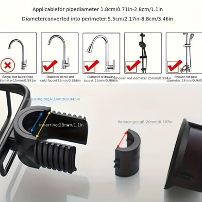 2pcs Aluminum Shower Caddy - Sturdy &amp; Easy to Install with Hooks, Suitable for Shampoo, Body Wash, Sponge Brush - Modern Style, Rust-Resistant Material, Bathroom Accessory