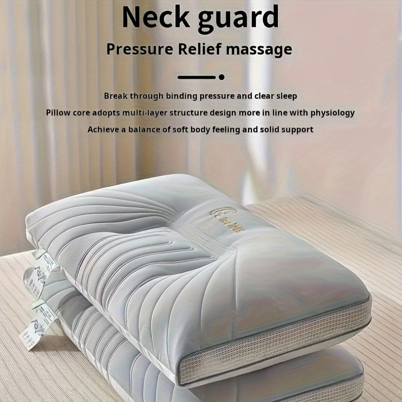 2pcs 3D cooling soft neck pillow, suitable for family living rooms, bedrooms, dormitories, hotels, travel, holiday gifts