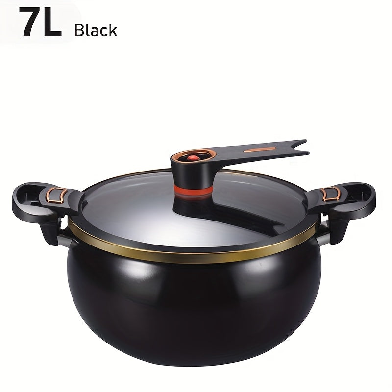 1 Piece Chubby Multi-Functional Soup Pot, 7L Large Capacity, 26cm Stew and Cooker, Non-Stick Pot for Induction and Gas Stoves