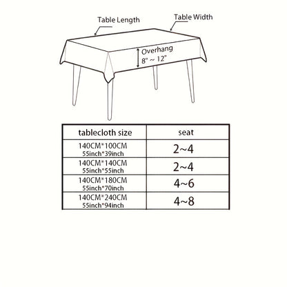 1pc Beige Crochet Hollow Tablecloth, Boho Household Stain Resistant Waterproof Oil-proof, Washable Table Cover, Suitable For Picnics, Camping, Weddings, Birthday Parties, Restaurants, And Buffets, Tabletop Protection, Home Ki