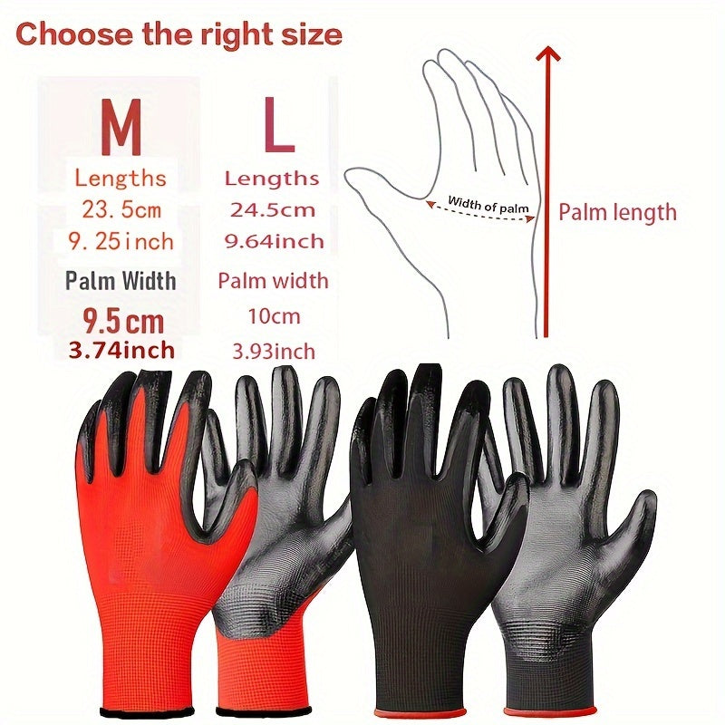 6/12 Pairs of Gardening Gloves, Work Gloves, Men's Work Gloves, Gardening Garbage Cleaning Gloves, Women's Gardening Gloves, Gardening Tools, Gardening Work Gloves