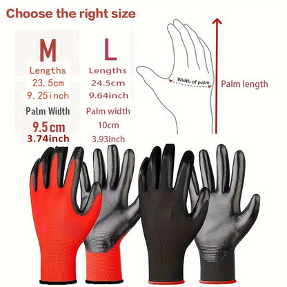 6/12 Pairs of Gardening Gloves, Work Gloves, Men's Work Gloves, Gardening Garbage Cleaning Gloves, Women's Gardening Gloves, Gardening Tools, Gardening Work Gloves