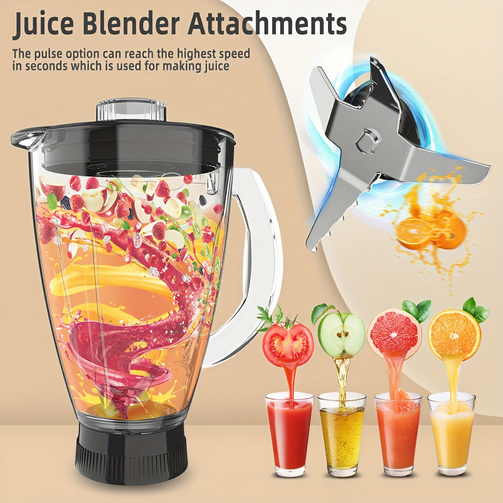 Homlee 6 in 1 Multifunctional Stand Mixer with 5.5L Stainless Steel Bowl, 2000W 6 Speed Tilt-Head Meat Grinder, Juice Blender with 1.5L Glass Jar, Multi-Functional Food Processor, Commercial Mixers for Most Home Cooks Beater